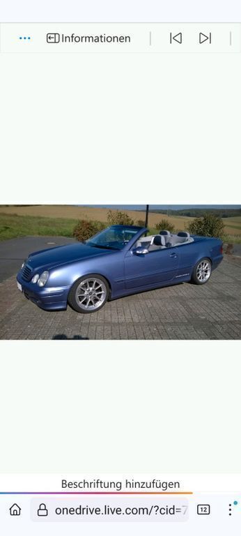 Blau Gebraucht 2002 Mercedes CLK230 Avantgarde Cabrio | 15.700 € - Bild 1/4