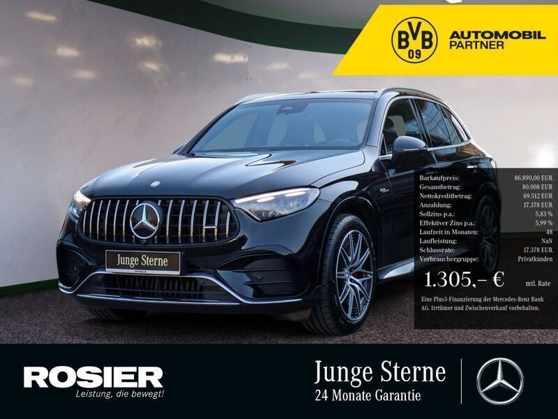 Schwarz / obsidianschwarz (metallic) Gebraucht 2024 Mercedes GLC63 AMG AMG SUV | 88.461 € (Guter Preis) - Bild 1/4