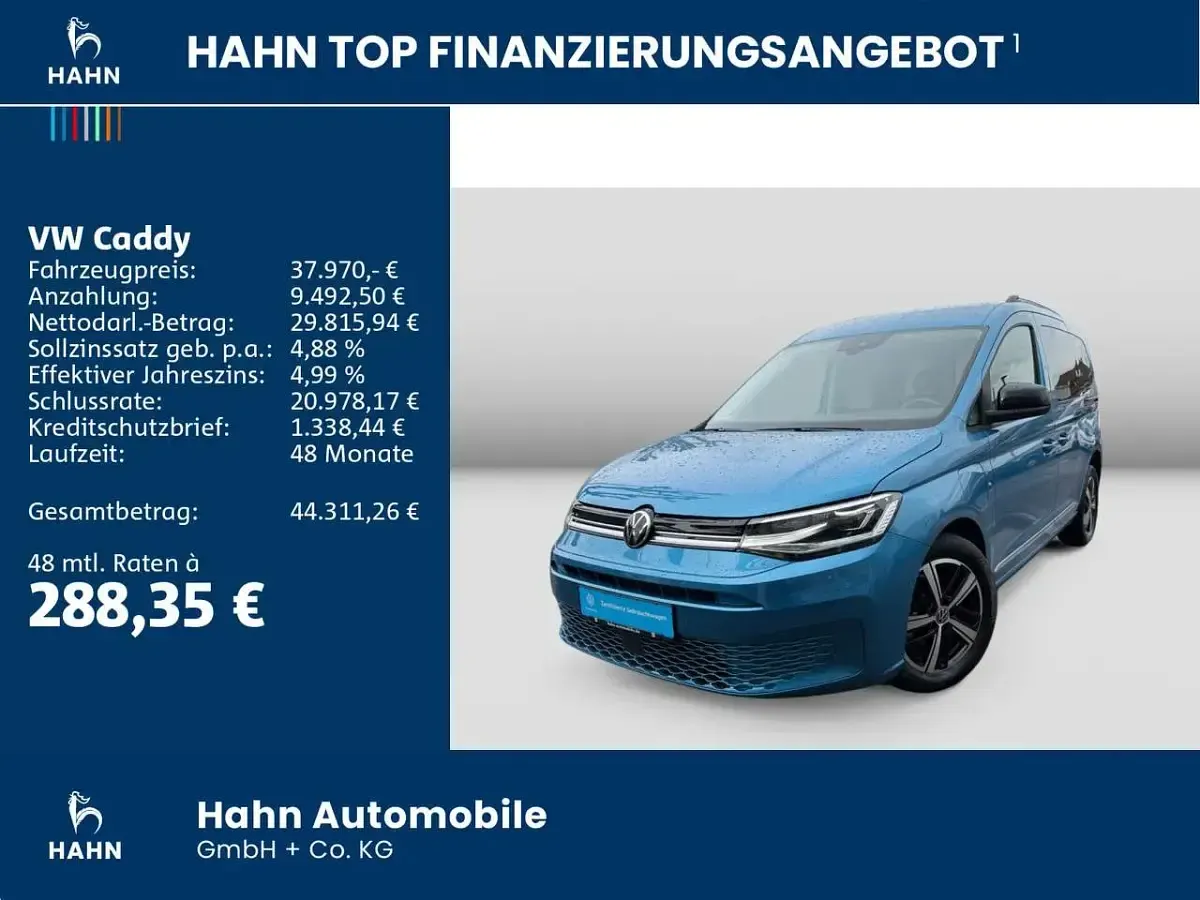 Gebraucht VW Caddy Style 150 PS (110 kW) 2025 Costa azul metallic Van / Kleinbus