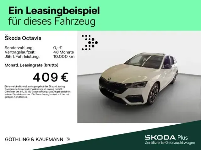Gebraucht Skoda Octavia RS 245 PS (180 kW) 2024 Moonweiß perleffekt Kombi