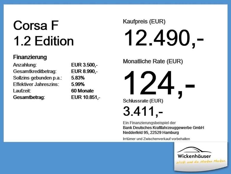 Gebraucht Opel Corsa Edition 75 PS (55 kW) 2023 Jade weiss/arktis weiss Kleinwagen