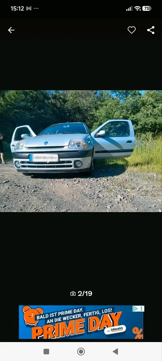 Gebraucht Renault Clio 75 PS (55 kW) 2001 Grau Kleinwagen