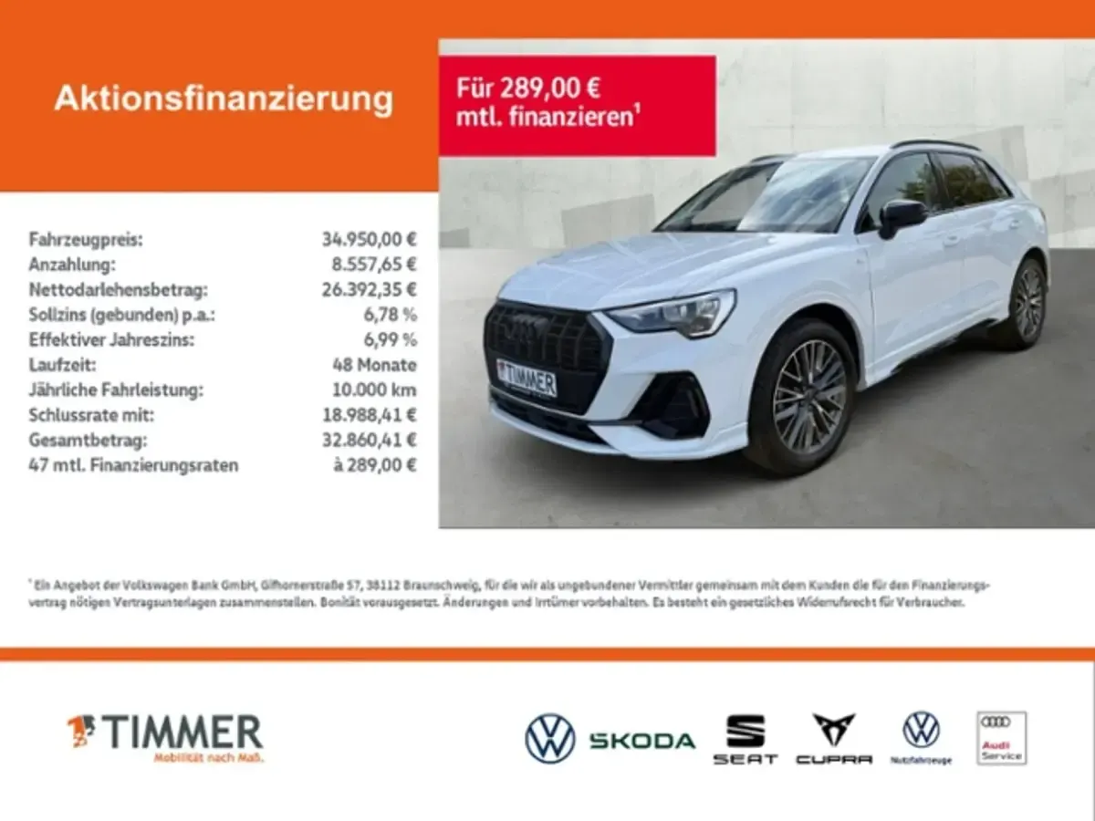 Gebraucht Audi Q3 S-Line 150 PS (110 kW) 2023 Weiß SUV
