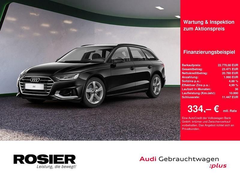 Schwarz / mythosschwarz Gebraucht 2021 Audi A4 Advanced Plus Kombi | 22.770 € (Guter Preis) - Bild 1/4