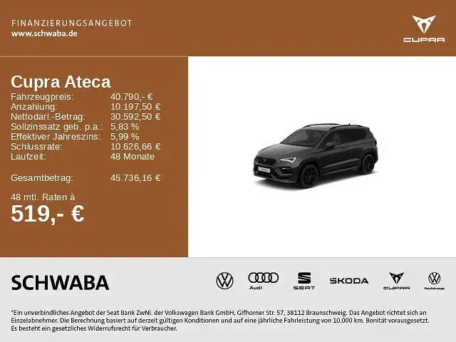 Gebraucht Cupra Ateca VZ 300 PS (220 kW) 2025 Grau SUV