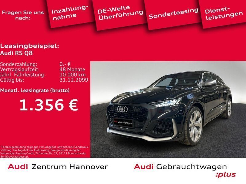 0e mythosschwarz metallic Gebraucht 2022 Audi RS Q8 Sport SUV | 106.450 € (Superpreis) - Bild 1/4