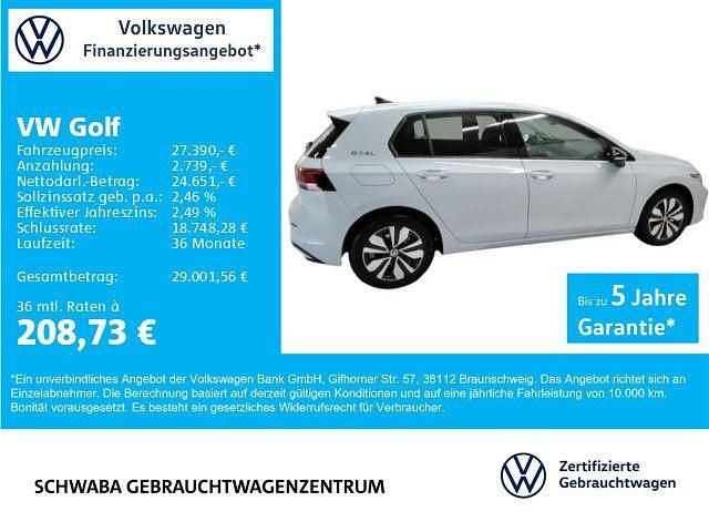 Crystal ice blue metallic Gebraucht 2025 VW Golf VIII Goal Limousine | 27.390 € (Superpreis) - Bild 1/4