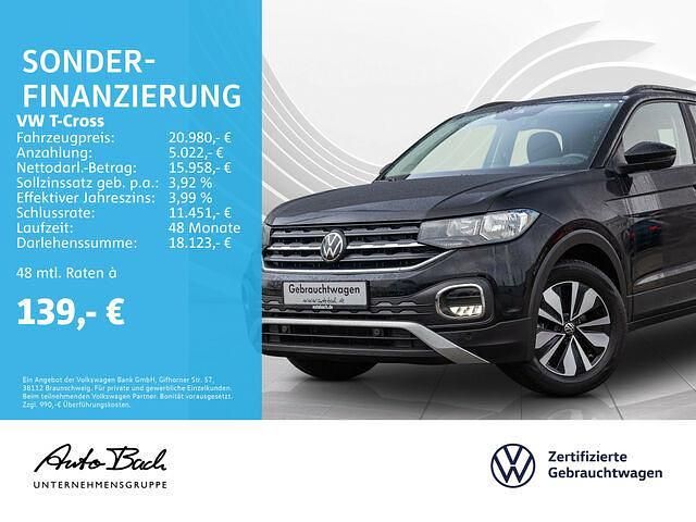 Gebraucht VW T-Cross Move 95 PS (69 kW) 2023 Schwarz SUV