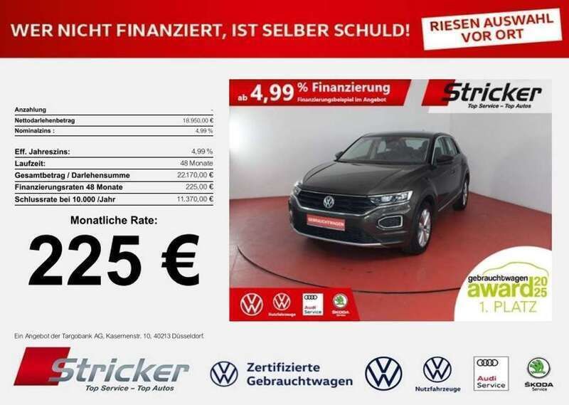 Black oak brown metallic Gebraucht 2019 VW T-Roc Style SUV | 17.997 € (Fairer Preis) - Bild 1/4