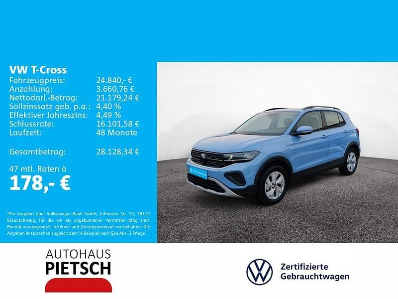 Clear blue metallic Gebraucht 2024 VW T-Cross Life SUV | 24.840 € (Fairer Preis) - Bild 1/4