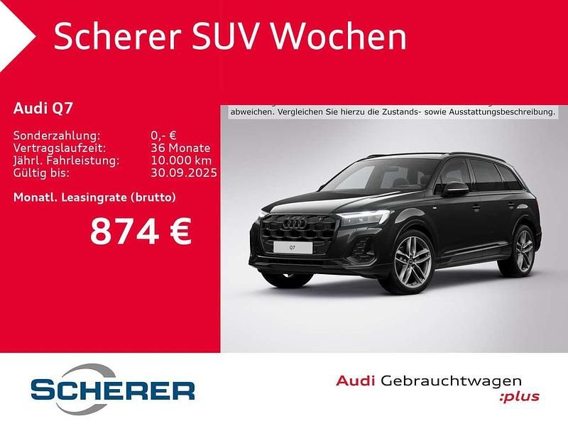 Mythosschwarz metallic Gebraucht 2025 Audi Q7 S-Line SUV | 69.990 € (Fairer Preis) - Bild 1/4