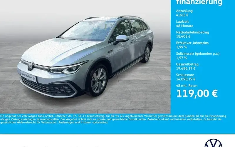 Gebraucht VW Golf Alltrack 200 PS (147 kW) 2022 Silber Kombi