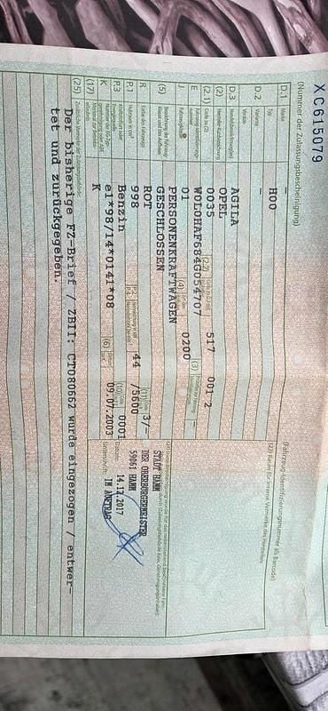 Gebraucht Opel Agila 60 PS (44 kW) 2003 Rot Van / Kleinbus