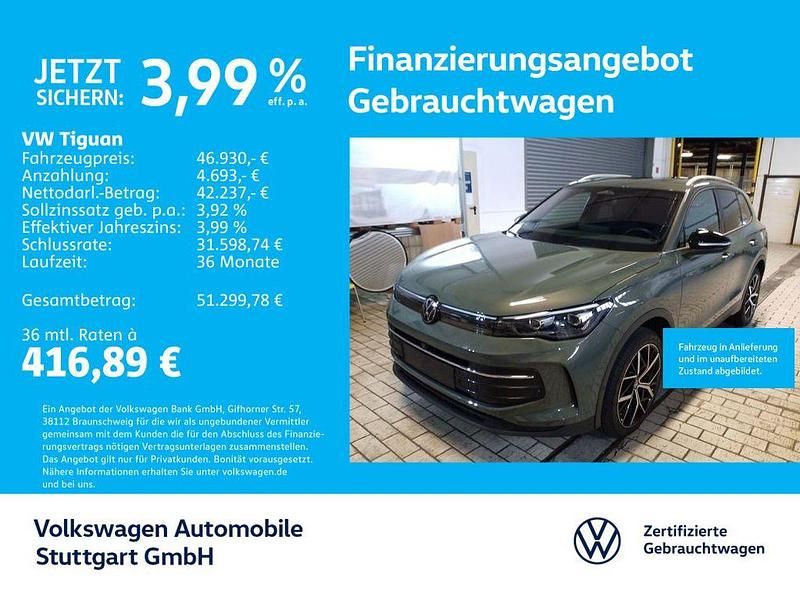 Grün Gebraucht 2024 VW Tiguan Goal SUV | 46.930 € (Superpreis) - Bild 1/4