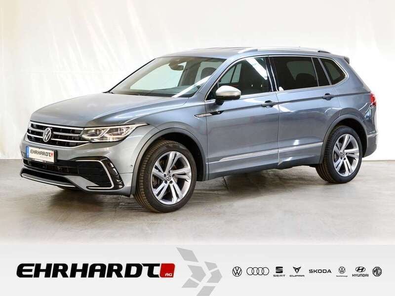 Platinum grey metallic Gebraucht 2022 VW Tiguan Allspace R-line SUV | 38.190 € (Guter Preis) - Bild 1/4