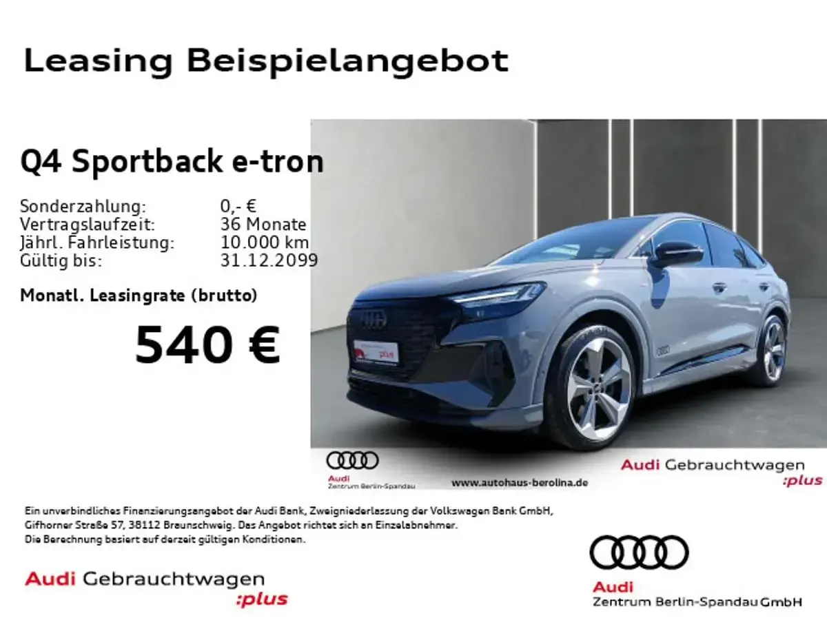 Gebraucht Audi Q4 e-tron S-Line 219 kW (299 PS) 2022 Kieselgrau SUV