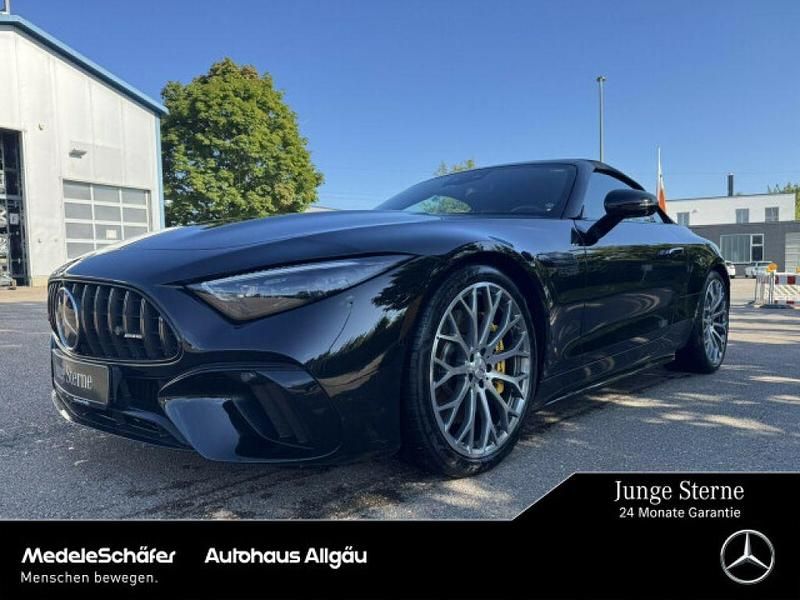 Lack obsidianschwarz (metallic) Gebraucht 2024 Mercedes SL55 AMG AMG Cabrio | 126.449 € (Fairer Preis) - Bild 1/4