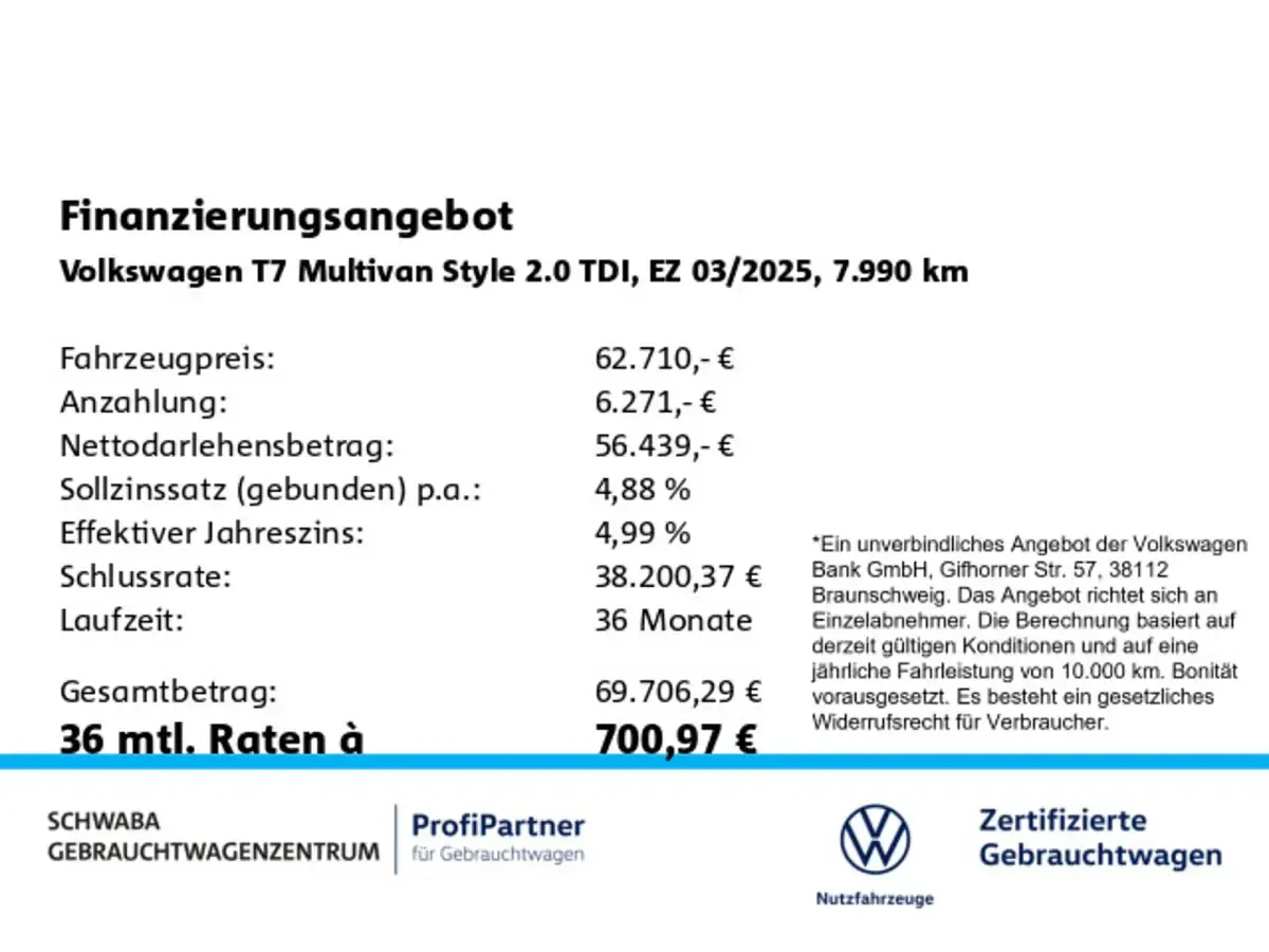 Usado VW Multivan Style 150 HP (110 kW) 2025 Monovolume
