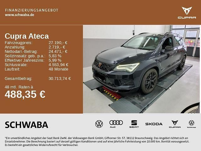 Crystal schwarz metallic Gebraucht 2020 Cupra Ateca SUV | 27.190 € (Guter Preis) - Bild 1/4
