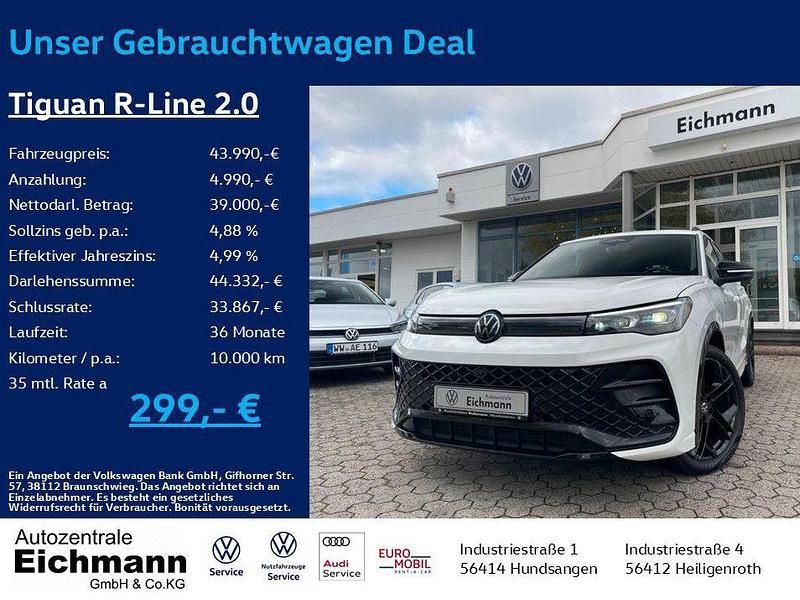 Weiß Gebraucht 2024 VW Tiguan R-line SUV | 43.990 € (Teuer) - Bild 1/4