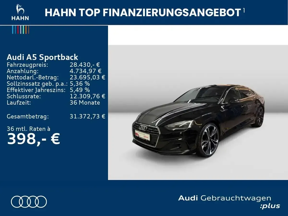 Gebraucht Audi A5 163 PS (119 kW) 2023 Brillantschwarz Coupé