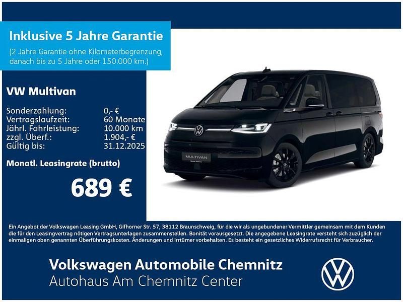 Schwarz Neu 2025 VW Multivan Goal Van | 81.980 € - Bild 1/4