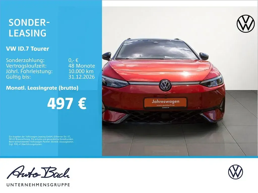 Gebraucht VW ID.7 GTX 250 kW (340 PS) 2025 Kings red metallic/schwarz Kombi