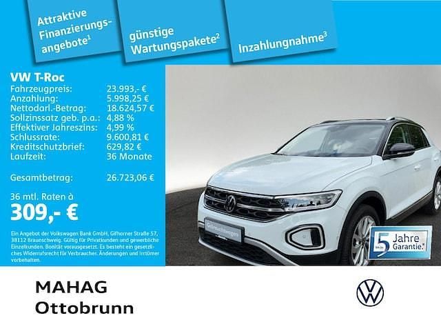 Weiß Gebraucht 2022 VW T-Roc Style SUV | 23.993 € (Guter Preis) - Bild 1/2