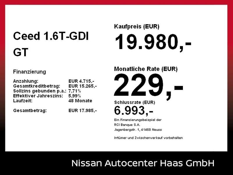 Gebraucht Kia Ceed GT GT 204 PS (150 kW) 2019 (hw2) deluxeweiss met. Limousine