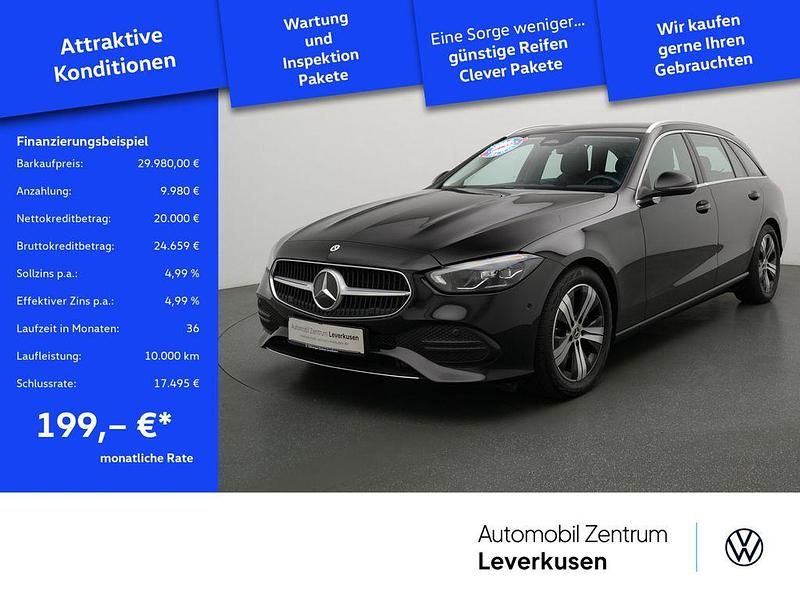 Obsidianschwarz Gebraucht 2022 Mercedes C180 Avantgarde Kombi | 29.980 € (Fairer Preis) - Bild 1/4