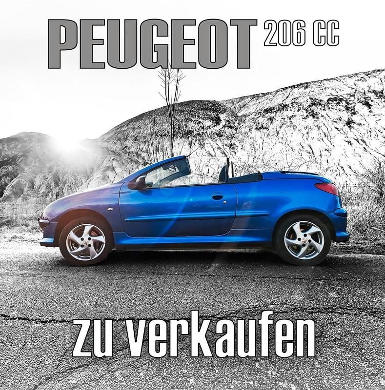 Blau Gebraucht 2003 Peugeot 206 CC Cabrio | 530 € - Bild 1/4