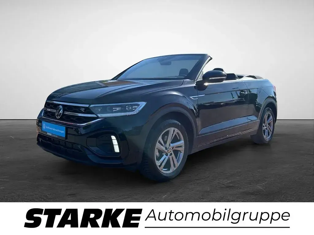 Gebraucht VW T-Roc Cabriolet R-line 150 PS (110 kW) 2024 Schwarz (deep black perleffekt schwarz) Cabrio