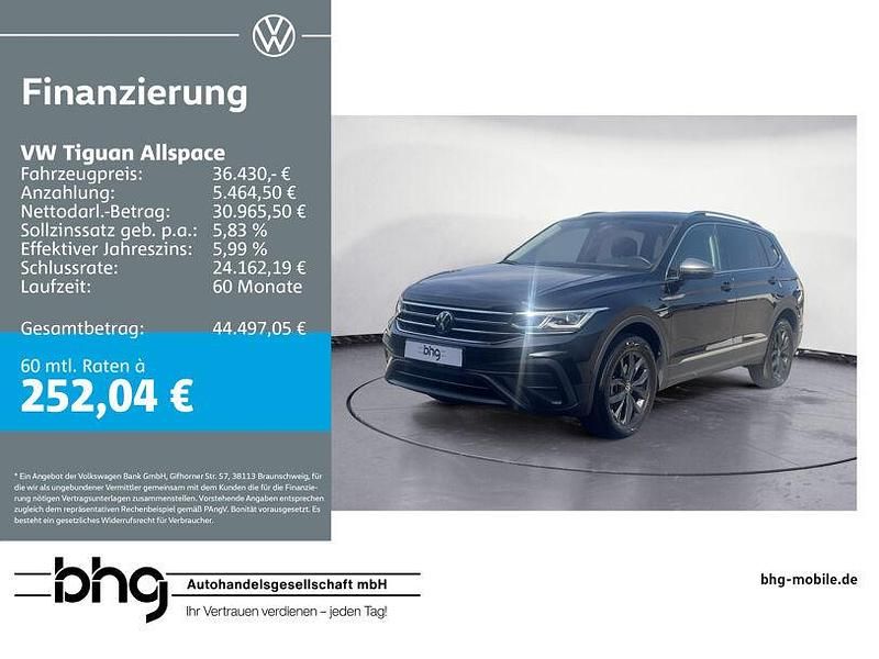 Schwarz Gebraucht 2024 VW Tiguan Allspace Life SUV | 34.960 € (Superpreis) - Bild 1/4