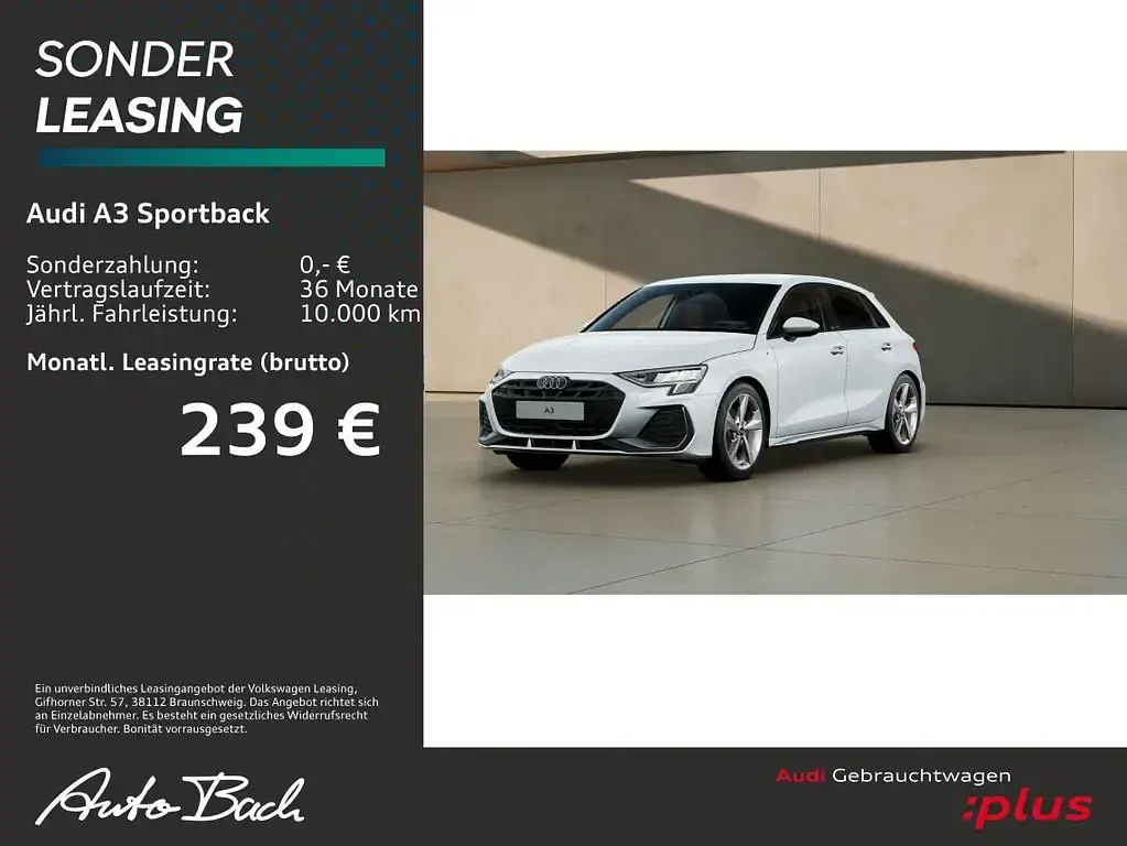 Gebraucht Audi A3 S-Line 150 PS (110 kW) 2025 Gletscherweiß metallic Limousine