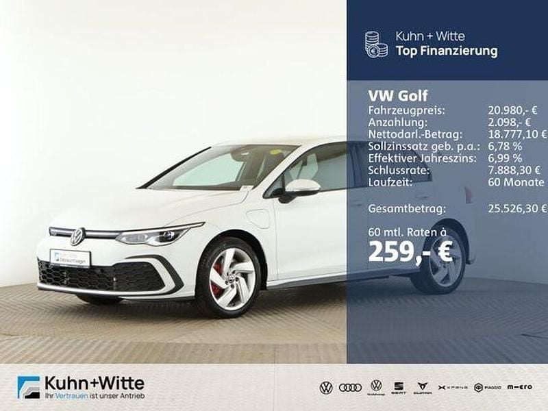 Pure white Gebraucht 2021 VW Golf VIII GTE Limousine | 20.980 € (Superpreis) - Bild 1/1