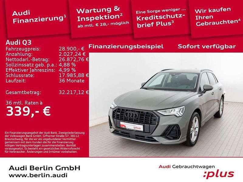 Chronosgrau metallic Gebraucht 2022 Audi Q3 Ambiente SUV | 28.900 € (Superpreis) - Bild 1/3