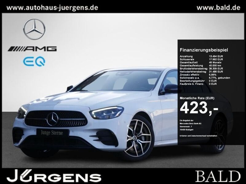 Unilack polarweiß Gebraucht 2023 Mercedes E300 AMG Limousine | 44.980 € (Guter Preis) - Bild 1/4