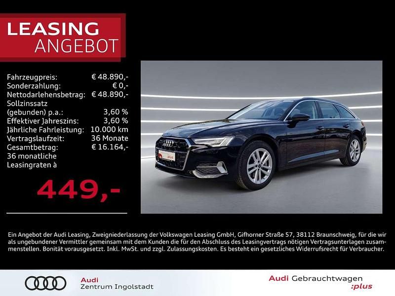 Mythosschwarz metallic Gebraucht 2025 Audi A6 Advanced Kombi | 48.890 € - Bild 1/3