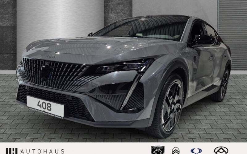 Grau/typ aussenverkleidung met Neu 2025 Peugeot 408 GT Limousine | 40.500 € (Fairer Preis) - Bild 1/4