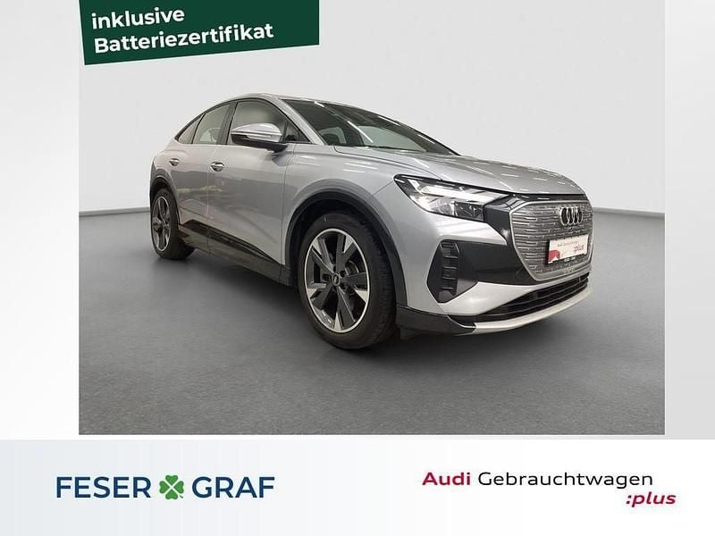 Florettsilber metallic Gebraucht 2022 Audi Q4 Sportback e-tron Advanced Plus SUV | 28.980 € (Fairer Preis) - Bild 1/4