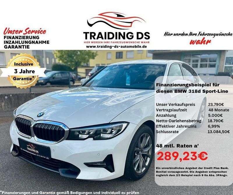 Alpinweiss iii Gebraucht 2020 BMW 318 Sport Line Limousine | 23.790 € (Teuer) - Bild 1/4