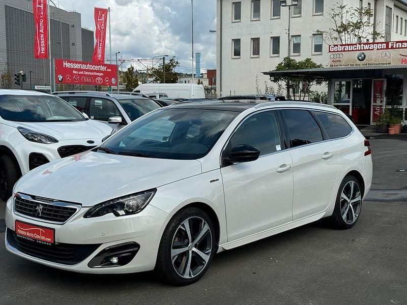 Blanc nacre Gebraucht 2015 Peugeot 308 SW Allure Kombi | 9.900 € - Bild 1/4
