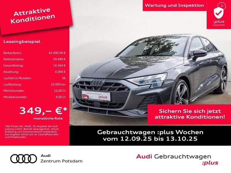 Daytonagrau perleffekt Gebraucht 2024 Audi A3 S-Line Limousine | 43.490 € - Bild 1/3
