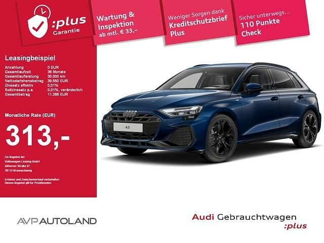 Ascariblau metallic Gebraucht 2024 Audi A3 S-Line | 39.550 € - Bild 1/4