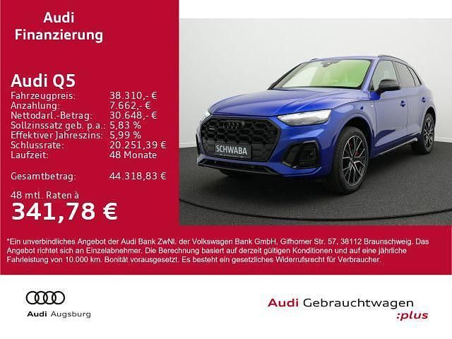 Ultrablau metallic Gebraucht 2022 Audi Q5 S-Line SUV | 38.310 € (Superpreis) - Bild 1/4