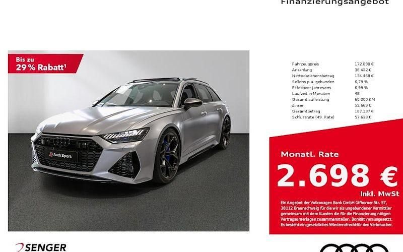 Matteffektlack audi exclusive Neu 2025 Audi RS6 Performance Kombi | 172.890 € - Bild 1/4