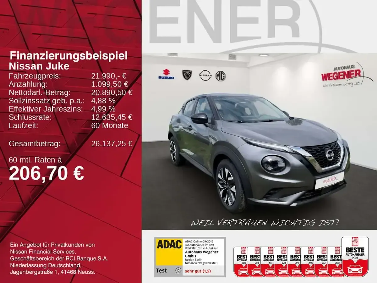 Gebraucht Nissan Juke Acenta 114 PS (83 kW) 2025 Dark grey SUV