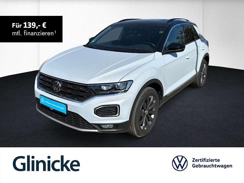 White silver metallic Gebraucht 2021 VW T-Roc Sportline SUV | 27.480 € (Fairer Preis) - Bild 1/3