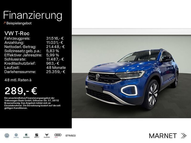 Blau Neu 2025 VW T-Roc Life SUV | 31.516 € (Etwas zu teuer) - Bild 1/4