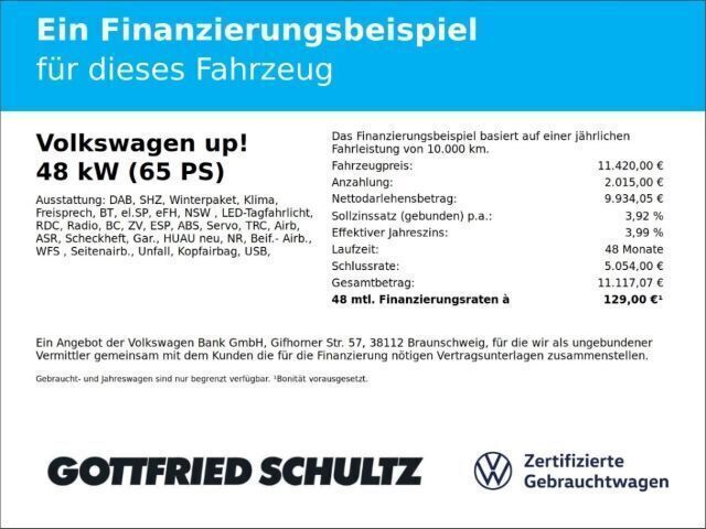 Gebraucht VW up! Move 65 PS (47 kW) 2020 Weiß Kleinwagen